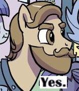 Size: 157x182 | Tagged: safe, idw, earth pony, pony, spoiler:comic95, beard, comic, facial hair, meme, moustache, nordic gamer, yes