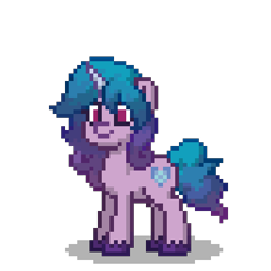 Size: 400x400 | Tagged: safe, izzy moonbow, pony, unicorn, pony town, g5, female, mare, simple background, solo, transparent background