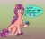 Size: 3124x2764 | Tagged: safe, artist:alumx, sunny starscout, earth pony, pony, g5, dialogue, female, gradient background, high res, implied drugs, mare, open mouth, sitting, solo, speech bubble, talking to viewer