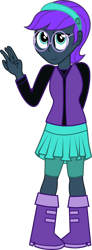 Size: 1482x4043 | Tagged: safe, artist:spokenmind93, oc, oc only, oc:nyx, alicorn, equestria girls, g4, boots, clothes, equestria girls-ified, glasses, hairband, shoes, simple background, skirt, solo, transparent background, vector