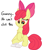 Size: 1722x2034 | Tagged: safe, artist:byteslice, artist:litrojia, apple bloom, earth pony, pony, g4, .svg available, book, boomer humor, bow, cheek fluff, chest fluff, collaboration, copypasta, female, filly, hair bow, implied granny smith, mare, meme, raised hoof, simple background, sitting, solo, svg, vector, white background