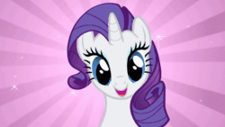 Size: 1920x1080 | Tagged: safe, ai assisted, ai content, edit, edited screencap, fifteen.ai, screencap, sound edit, rarity, spike, dragon, pony, unicorn, a dog and pony show, g4, season 1, animated, blinking, female, i love you, if only, male, mare, ship:sparity, shipping, smiling, sound, straight, webm