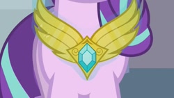 Size: 1280x720 | Tagged: safe, artist:agrol, starlight glimmer, pony, unicorn, choose your wings, g4, amulet, amulet of wings, close-up, jewelry, magic, solo