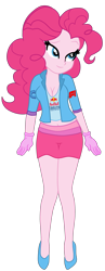 Size: 1168x3015 | Tagged: safe, artist:gmaplay, pinkie pie, equestria girls, g4, energy drink, formula 1, high heels, racing suit, red bull, shoes, simple background, solo, transparent background