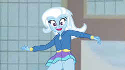 Size: 2704x1520 | Tagged: safe, artist:gmaplay, trixie, equestria girls, g4, cute, diatrixes, flying, solo