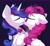 Size: 3000x2750 | Tagged: safe, artist:taneysha, oc, oc only, oc:annie berryheart, oc:ellie berryheart, pegasus, pony, unicorn, bowtie, female, high res, kissing, lesbian, love, oc x oc, shipping