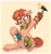 Size: 2790x2950 | Tagged: safe, artist:taneysha, oc, oc only, oc:rusty gears, earth pony, pony, alarm clock, clock, clothes, cute, female, hammer, heterochromia, high res, hoof attachment, scarf, sitting, sock, solo, tongue out