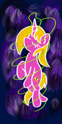 Size: 1080x2160 | Tagged: safe, artist:bryastar, oc, oc only, oc:bright star, pony, unicorn, ascension, female, levitation, magic, self-levitation, telekinesis