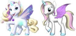 Size: 1991x946 | Tagged: safe, alicorn, pony, 3d, furreal friends, simple background, starlily, transparent background