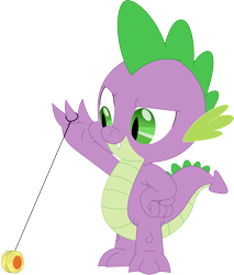 Size: 3033x3557 | Tagged: safe, artist:porygon2z, spike, dragon, g4, high res, male, simple background, solo, transparent background, vector, yo-yo