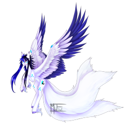 Size: 3846x3793 | Tagged: safe, artist:minelvi, oc, oc only, oc:cyan crystal, pegasus, pony, eyelashes, female, high res, mare, pegasus oc, signature, simple background, solo, transparent background, two toned wings, wings