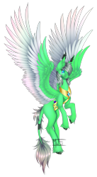 Size: 2165x3937 | Tagged: safe, artist:minelvi, oc, oc only, pegasus, pony, ear fluff, eyelashes, flying, high res, pegasus oc, peytral, signature, simple background, solo, transparent background, two toned wings, unshorn fetlocks, wings