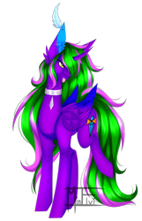 Size: 2290x3550 | Tagged: safe, artist:minelvi, oc, oc only, alicorn, pony, :p, alicorn oc, choker, ear fluff, eyelashes, female, high res, horn, mare, signature, simple background, solo, tongue out, transparent background, wings