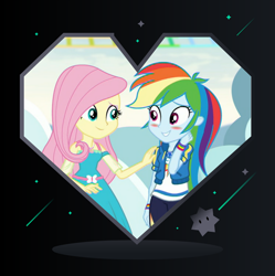 Size: 1280x1284 | Tagged: safe, artist:3d4d, edit, edited screencap, screencap, fluttershy, rainbow dash, equestria girls, equestria girls specials, g4, my little pony equestria girls: better together, my little pony equestria girls: rollercoaster of friendship, female, lesbian, ship:flutterdash, shipping, valentine's day card