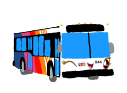 Size: 1024x754 | Tagged: safe, artist:electrahybrida, oc, oc only, oc:navarra the via bus, bus, city bus, living object, san antonio, simple background, transit bus, transparent background, vehicle, via metropolitan transit