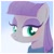 Size: 2000x2000 | Tagged: safe, artist:nnaly, maud pie, earth pony, pony, g4, blushing, bust, cute, eyelashes, female, gradient background, high res, lidded eyes, mare, maudabetes, portrait, purple hair, smiling, solo, three quarter view, when she smiles
