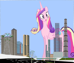 Size: 2647x2265 | Tagged: safe, artist:oceanrailroader, princess cadance, pony, g4, 1000 hours in ms paint, giant cadance, giant pony, high res, macro
