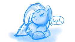 Size: 924x522 | Tagged: safe, artist:zutcha, marble pie, earth pony, pony, g4, angry, blushing, cute, eyes closed, madorable, marblebetes, out of character, ponyloaf, pouting, sketch, solo, tsundere