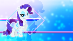 Size: 3840x2160 | Tagged: safe, artist:game-beatx14, artist:mysteriouskaos, edit, rarity, pony, unicorn, g4, female, high res, mare, solo, wallpaper, wallpaper edit