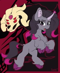 Size: 3380x4096 | Tagged: safe, artist:avery-valentine, fhtng th§ ¿nsp§kbl, oleander (tfh), pony, unicorn, them's fightin' herds, cloven hooves, community related, curved horn, female, horn, mare