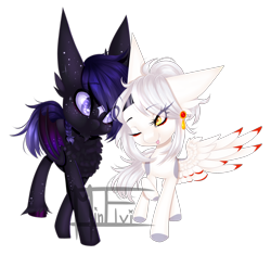 Size: 2736x2572 | Tagged: safe, artist:minelvi, oc, oc only, pegasus, pony, chest fluff, colored hooves, duo, ear fluff, eyelashes, high res, nuzzling, pegasus oc, signature, simple background, transparent background, wings