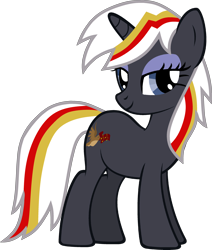 Size: 2660x3134 | Tagged: safe, artist:pegasski, artist:princessdeathwish, oc, oc only, oc:velvet remedy, pony, unicorn, fallout equestria, g4, base used, bedroom eyes, eyelashes, female, high res, horn, looking back, mare, simple background, smiling, solo, transparent background, unicorn oc