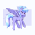 Size: 1700x1700 | Tagged: safe, artist:aquaticvibes, cloudchaser, pegasus, pony, g4, female, lidded eyes, mare, simple background, smiling, solo, spread wings, wings