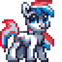 Size: 128x128 | Tagged: safe, artist:avui, oc, oc:britannia (uk ponycon), pony, uk ponycon, animated, gif, gif for breezies, mascot, picture for breezies, pixel art