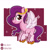 Size: 1280x1280 | Tagged: safe, artist:redpalette, pipp petals, pegasus, pony, g5, abstract background, adorapipp, cute, female, flying, instagram, looking at you, mare, red eyes, red-eyed pipp, smiling, solo, text, twitter link, unshorn fetlocks, wings