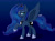 Size: 1750x1290 | Tagged: safe, artist:hrukii, princess luna, alicorn, pony, g4, blue background, gradient background, raised hoof, simple background, solo