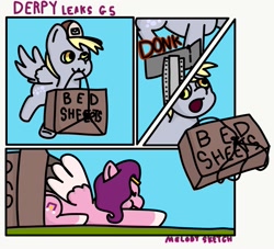 Size: 1323x1200 | Tagged: safe, artist:melodysketch, derpy hooves, pipp petals, pegasus, pony, g5, comic, derpy day