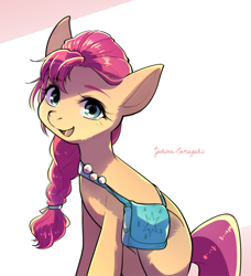 Size: 1280x1404 | Tagged: safe, artist:yukina-namagaki, sunny starscout, earth pony, pony, g5, female, looking at you, mare, open mouth, signature, solo
