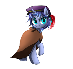 Size: 2824x2640 | Tagged: safe, artist:ce2438, oc, oc only, oc:moonlight toccata, pony, unicorn, clothes, female, hat, high res, raised hoof, simple background, solo, transparent background