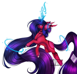 Size: 4630x4437 | Tagged: safe, artist:minelvi, oc, oc only, pony, unicorn, glowing horn, horn, signature, simple background, solo, transparent background, unicorn oc