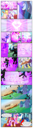 Size: 612x2312 | Tagged: safe, artist:newbiespud, edit, edited screencap, screencap, applejack, fluttershy, pinkie pie, princess cadance, queen chrysalis, rainbow dash, rarity, shining armor, twilight sparkle, alicorn, changeling, changeling queen, earth pony, pegasus, pony, unicorn, comic:friendship is dragons, a canterlot wedding, g4, season 2, applejack's hat, armor, changeling slime, clothes, comic, cowboy hat, dialogue, explosion, eyelashes, eyes closed, female, filly, glowing horn, grin, hat, helmet, horn, male, mane six, mare, open mouth, outdoors, raised hoof, royal guard, screencap comic, sitting, smiling, teeth, trotting, unicorn twilight, wings