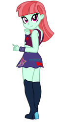 Size: 1579x2452 | Tagged: safe, artist:gmaplay, melon mint, equestria girls, g4, formula 1, mercedes-benz, racing, racing suit, simple background, solo, transparent background