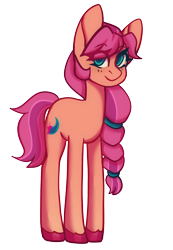 Size: 1617x2336 | Tagged: safe, artist:raya, sunny starscout, earth pony, pony, g5, braid, female, long legs, looking at you, mare, simple background, solo, transparent background