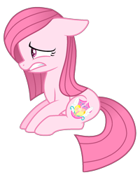 Size: 1190x1486 | Tagged: safe, artist:muhammad yunus, oc, oc only, oc:annisa trihapsari, earth pony, pony, g4, female, floppy ears, gritted teeth, mare, not pinkamena, pink body, pink hair, sad, sad pony, simple background, solo, transparent background, vector