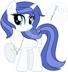 Size: 1280x1360 | Tagged: safe, artist:auroranovasentry, oc, oc only, oc:sky gem, pony, unicorn, deviantart watermark, female, mare, obtrusive watermark, offspring, parent:fancypants, parent:rarity, parents:raripants, simple background, solo, transparent background, watermark