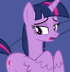 Size: 1254x1293 | Tagged: safe, screencap, twilight sparkle, alicorn, pony, g4, horse play, covering, cropped, female, mare, open mouth, solo, twilight sparkle (alicorn)
