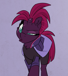 Size: 809x895 | Tagged: safe, artist:light262, tempest shadow, pony, unicorn, g4, bed hair, broken horn, female, horn, mare, messy mane, solo