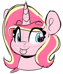 Size: 1440x1708 | Tagged: safe, artist:partypievt, oc, oc only, pony, unicorn, bust, eyebrows, female, sketch, solo