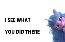 Size: 1216x788 | Tagged: safe, izzy moonbow, pony, unicorn, g5, i see what you did there