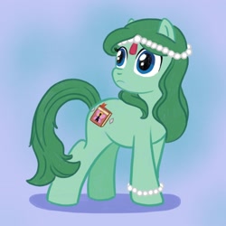 Size: 2000x2000 | Tagged: safe, artist:mediocremare, oc, oc only, earth pony, pony, bracelet, female, high res, jewelry, pearl, solo