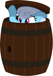 Size: 3000x4263 | Tagged: safe, artist:cloudy glow, linky, shoeshine, earth pony, pony, g4, it's about time, my little pony: friendship is magic, .ai available, barrel, female, peeking, pony in a barrel, simple background, solo, transparent background, vector