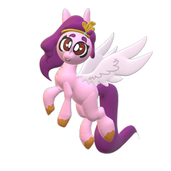 Size: 869x869 | Tagged: safe, artist:nootaz, pipp petals, pegasus, pony, g5, female, flying, mare, red eyes, red-eyed pipp, solo