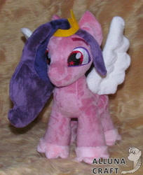 Size: 1955x2400 | Tagged: safe, artist:allunacraft, pipp petals, pegasus, pony, g5, female, irl, photo, plushie, red eyes, red-eyed pipp, solo