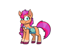 Size: 4000x3000 | Tagged: safe, artist:teslathedog, sunny starscout, earth pony, pony, g5, female, high res, looking at you, mare, simple background, solo, transparent background, unshorn fetlocks