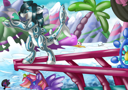 Size: 3048x2160 | Tagged: safe, artist:brainiac, derpibooru exclusive, oc, oc only, oc:mirin, original species, shark, shark pony, commission, female, high res, mare, pool toy, solo