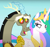 Size: 606x572 | Tagged: safe, screencap, discord, princess celestia, alicorn, draconequus, pony, g4, my little pony: friendship is magic, the ending of the end, amused, celestia is amused, cropped, cute, discute, duo, fangs, female, male, open mouth, puppy dog eyes